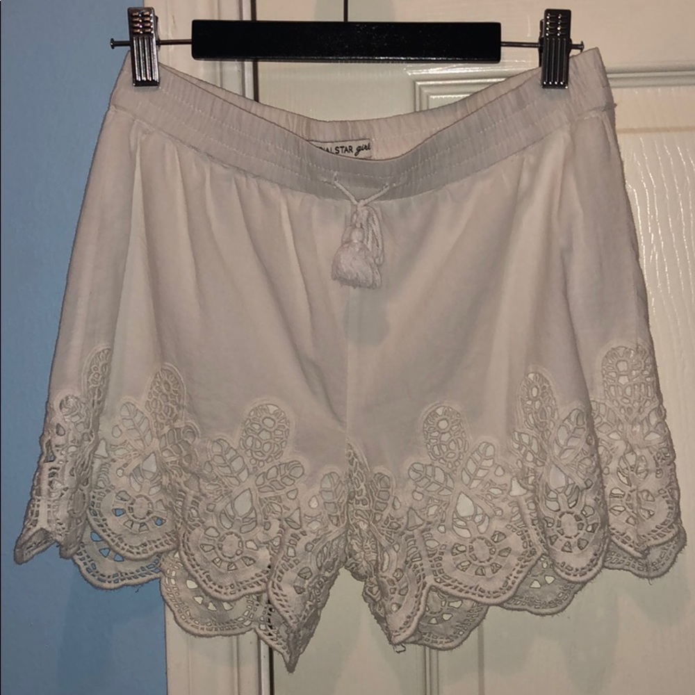 White Imperial Star Girl Shorts.